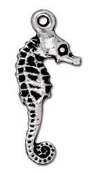 1 24x9.75mm TierraCast Antique Silver Seahorse Pendant