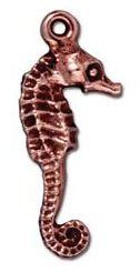 1 24x9.75mm TierraCast Antique Copper Seahorse Pendant