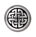 1 10mm TierraCast Antique Silver Celtic Circle Bead
