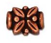 1 8x6mm TierraCast Antique Copper Leaf Bead