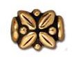 1 8x6mm TierraCast Antique Gold Leaf Bead
