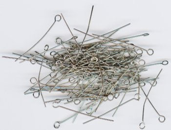 100, 1 Inch 24ga Nickel Fine Eye Pins