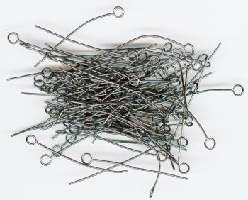 100, 1 Inch 24ga Gunmetal Fine Eye Pins