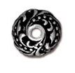 1 7mm TierraCast Antique Silver Ivy Bead Cap