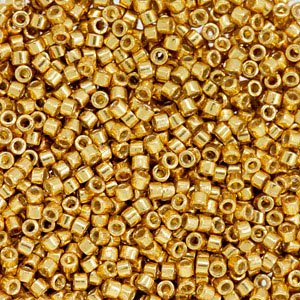 DB-1832 5.2 Grams of 11/0 Duracoat Galvanized Gold Delica Beads