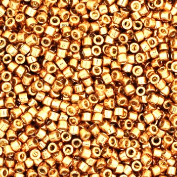 DB-1834 5.2 Grams of 11/0 Duracoat Galvanized Champagne Delica Beads