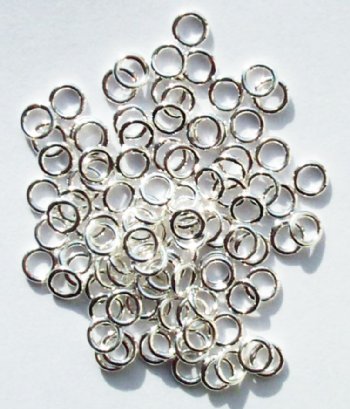20, 4.5mm Silver Plated Closed Jump Rings