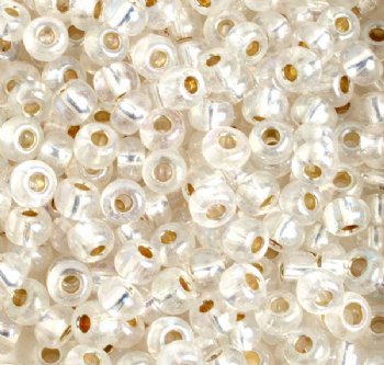 20 Gram Vial of 2/0 Silver Lined Crystal AB Seed Beads