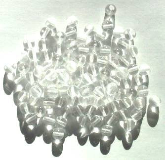 50  6mm Transparent Crystal Round Glass Beads
