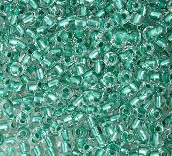 50g 6/0 Metallic Teal Lined Crystal