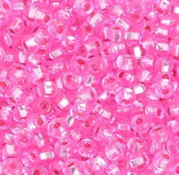 50g 6/0 Rose Silver Lined