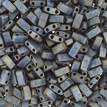 TLHC-2002 5.2 Grams Matte Metallic Silver Gray Half Cut Two Hole Miyuki Tila Beads