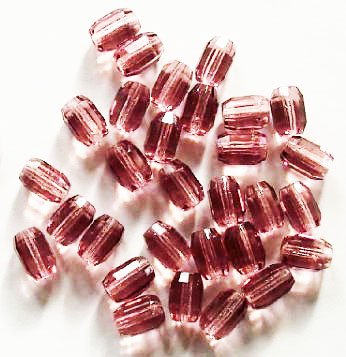 30 10x7mm Light Amethyst Faceted Oval Beads