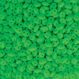 DUO-525124 - 10 Grams Neon Green 2.5x5mm Superduo Beads