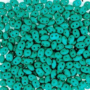 DUO-525128 - 10 Grams Neon Petrol 2.5x5mm Superduo Beads