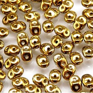 DUO-26440 - 10 Grams Amber Full Coat 2.5x5mm Superduo Beads