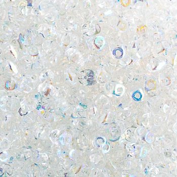10 Grams Transparent Crystal AB 2.5x5mm Super Duo Beads