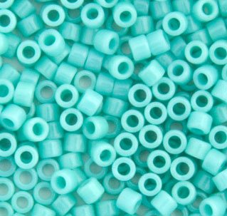 DB-1136 5.2 Grams of 11/0 Opaque Sea Opal Turquoise Delica Beads