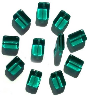 10 20x15x7mm Light Emerald Bricks