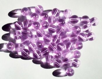 25 8mm Round Transparent Alexandrite Glass Beads
