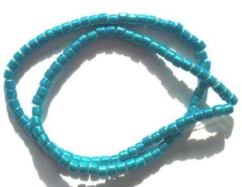 16 inch Strand of 4x4mm Aqua Miracle Beads