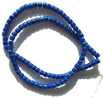 16 inch Strand of 4x4mm Blue Miracle Beads