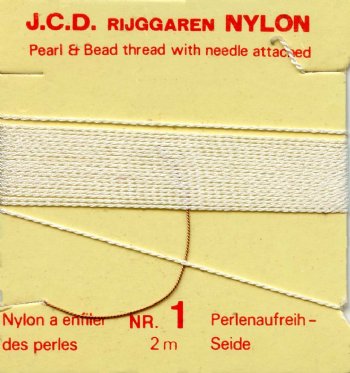 2 Meters of 1mm nylon thread with Needle