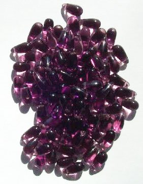 50 5x10mm Transparent Amethyst Drop Beads