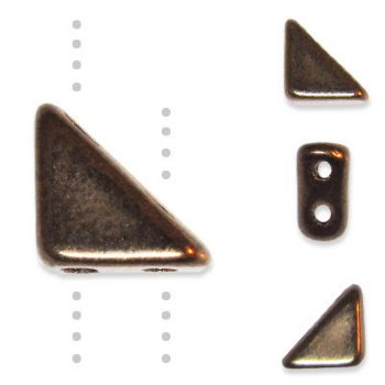 5.3g of 6mm Dark Bronze Two-Hole Tango Glass Beads