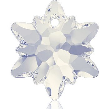 1, 14mm White Opal Swarovski Edelweiss Pendant