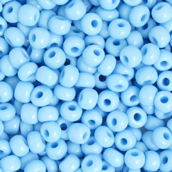 20 Gram Vial of 2/0 Opaque Light Blue Seed Beads