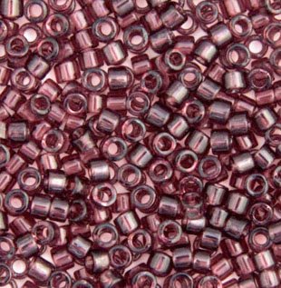 DB-1104 5.2 Grams of 11/0 Transparent Mauve Delica Beads