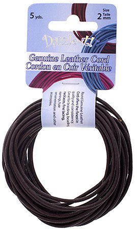 5 yards of 2mm Light Chocolate Leather Cord