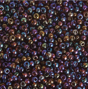 50g 6/0 Transparent Iris Dark Topaz AB Seed Beads