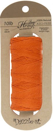 Dazzle-It! 10lb, 406.8 Feet Orange Hemp Cord.