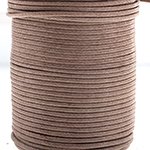 25 Meters of 1mm Brown Waxed Cotton Cord