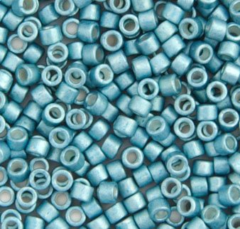 DB-1183 5.2 Grams of 11/0 Semi Matte Dyed Galvanized Dark Aqua Delica Beads