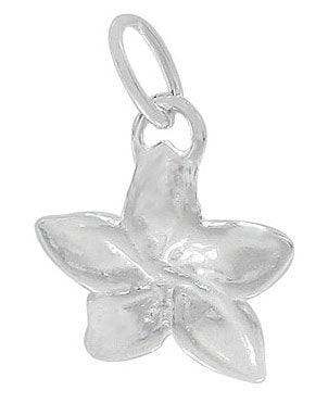 1, 11x10mm Sterling Silver Flower Charm Pendant