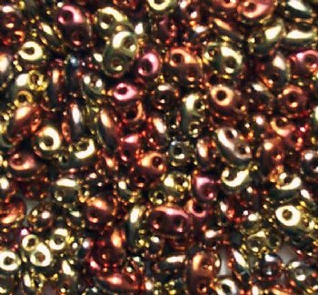 TB-02019 - 10 Grams California Gold Rush 2.5x5mm Preciosa Twin Beads