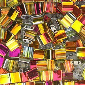TL4551 5.2 Grams Crystal Marea Two Hole Miyuki Tila Beads
