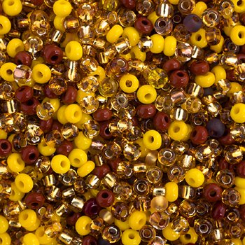 50g of 8/0 Harvest Corn Multi Mix Seed Beads