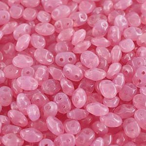 DUO-71010 - 10 Grams Milky Opal Rose 2.5x5mm Superduo Beads