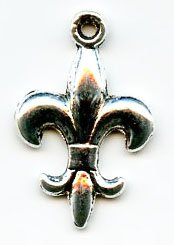 1 15x12mm Antique Silver Fleur de Lis Pendant