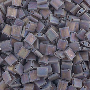 TL0135FR 5.2 Grams Transparent Matte Dark Chocolate AB Two Hole Miyuki Tila Beads
