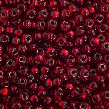 50g 6/0 Transparent Copper Lined Ruby Seed Beads