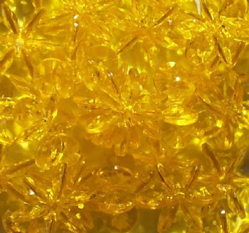 50 7x18mm Acrylic Transparent Yellow Paddle Wheel Beads