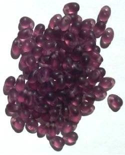 100 4mm Matte Dark Amethyst Drops