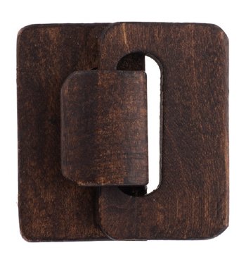 1 Set Brown Five Strand Wood Hook and Eye Clasp