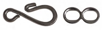 25 Pairs of Gunmetal Plated S Clasps