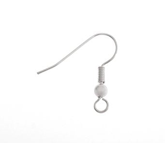 25 Pairs of 18mm Silver Plated Fish Hook Earrings